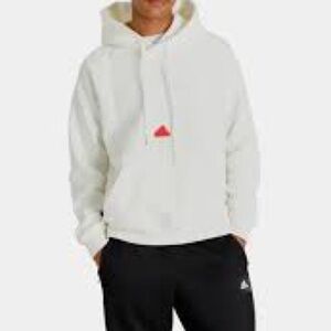 Adidas Off White Hoodie Logo Sweatshirt Sz M